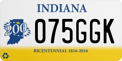 IN license plate 075GGK