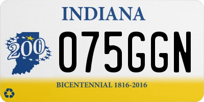 IN license plate 075GGN