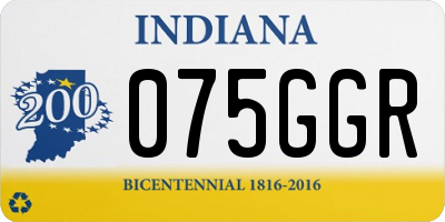 IN license plate 075GGR