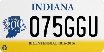 IN license plate 075GGU
