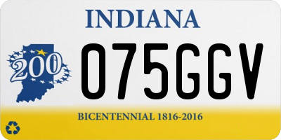 IN license plate 075GGV