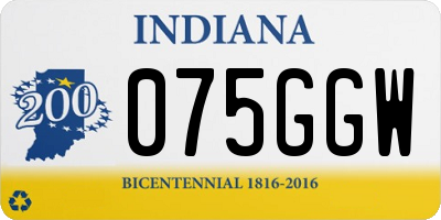IN license plate 075GGW