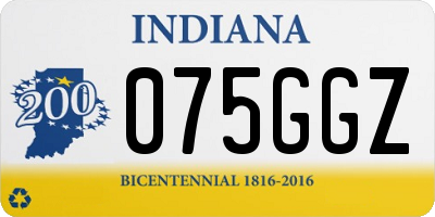 IN license plate 075GGZ