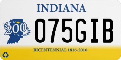 IN license plate 075GIB