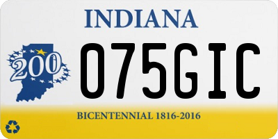 IN license plate 075GIC