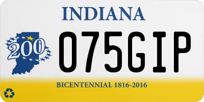 IN license plate 075GIP