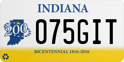 IN license plate 075GIT