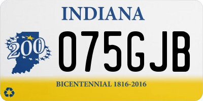 IN license plate 075GJB