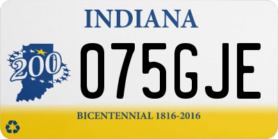 IN license plate 075GJE