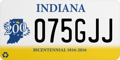 IN license plate 075GJJ