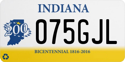 IN license plate 075GJL