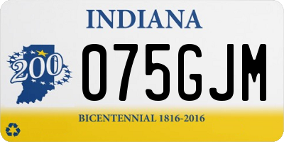 IN license plate 075GJM