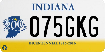 IN license plate 075GKG