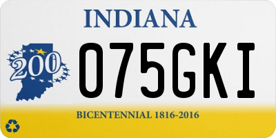 IN license plate 075GKI