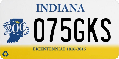 IN license plate 075GKS