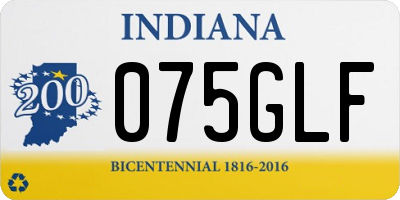 IN license plate 075GLF