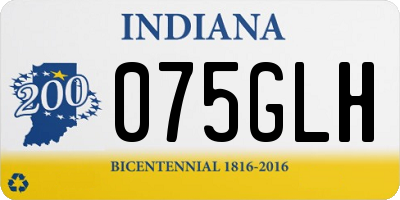 IN license plate 075GLH
