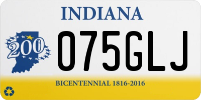 IN license plate 075GLJ