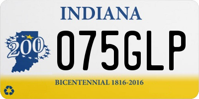 IN license plate 075GLP
