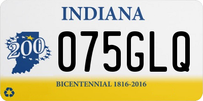 IN license plate 075GLQ