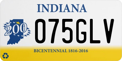 IN license plate 075GLV