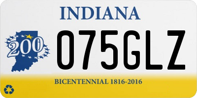 IN license plate 075GLZ