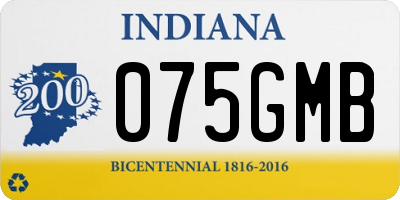 IN license plate 075GMB