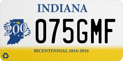 IN license plate 075GMF