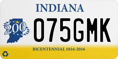 IN license plate 075GMK