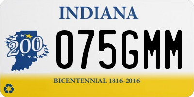IN license plate 075GMM