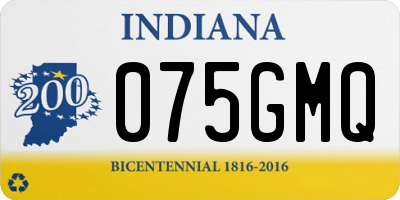 IN license plate 075GMQ