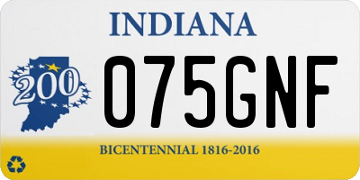IN license plate 075GNF