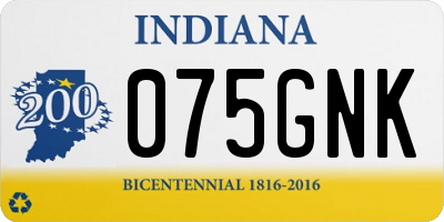 IN license plate 075GNK