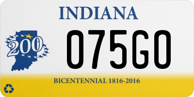 IN license plate 075GO