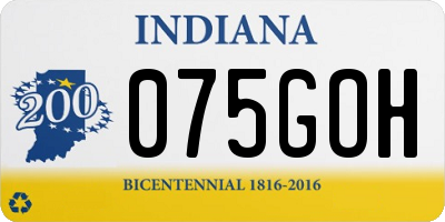 IN license plate 075GOH