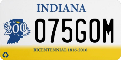 IN license plate 075GOM