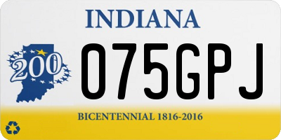 IN license plate 075GPJ