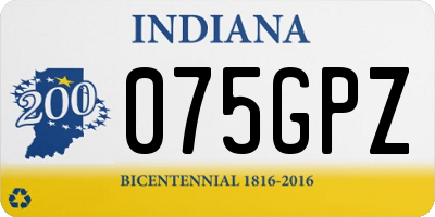IN license plate 075GPZ