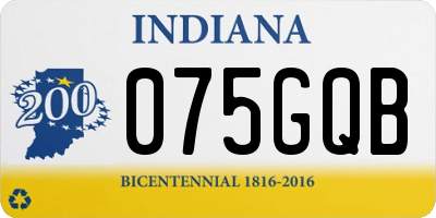 IN license plate 075GQB