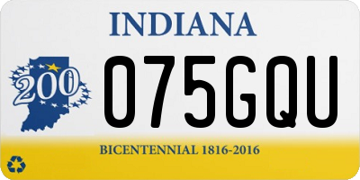 IN license plate 075GQU