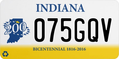 IN license plate 075GQV