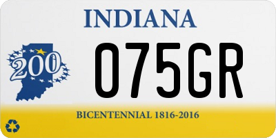 IN license plate 075GR