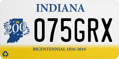 IN license plate 075GRX
