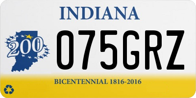 IN license plate 075GRZ