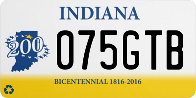 IN license plate 075GTB