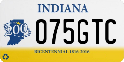 IN license plate 075GTC