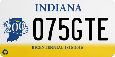 IN license plate 075GTE