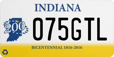 IN license plate 075GTL