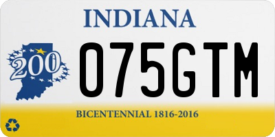 IN license plate 075GTM