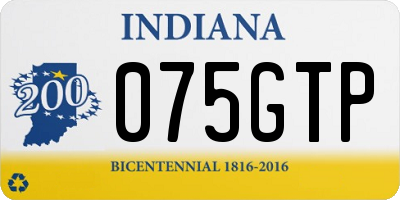 IN license plate 075GTP